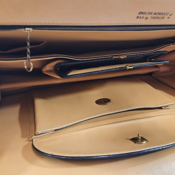 Tarkor English Morocco Tote Bag Briefcase Vintage - Picture 9 of 11